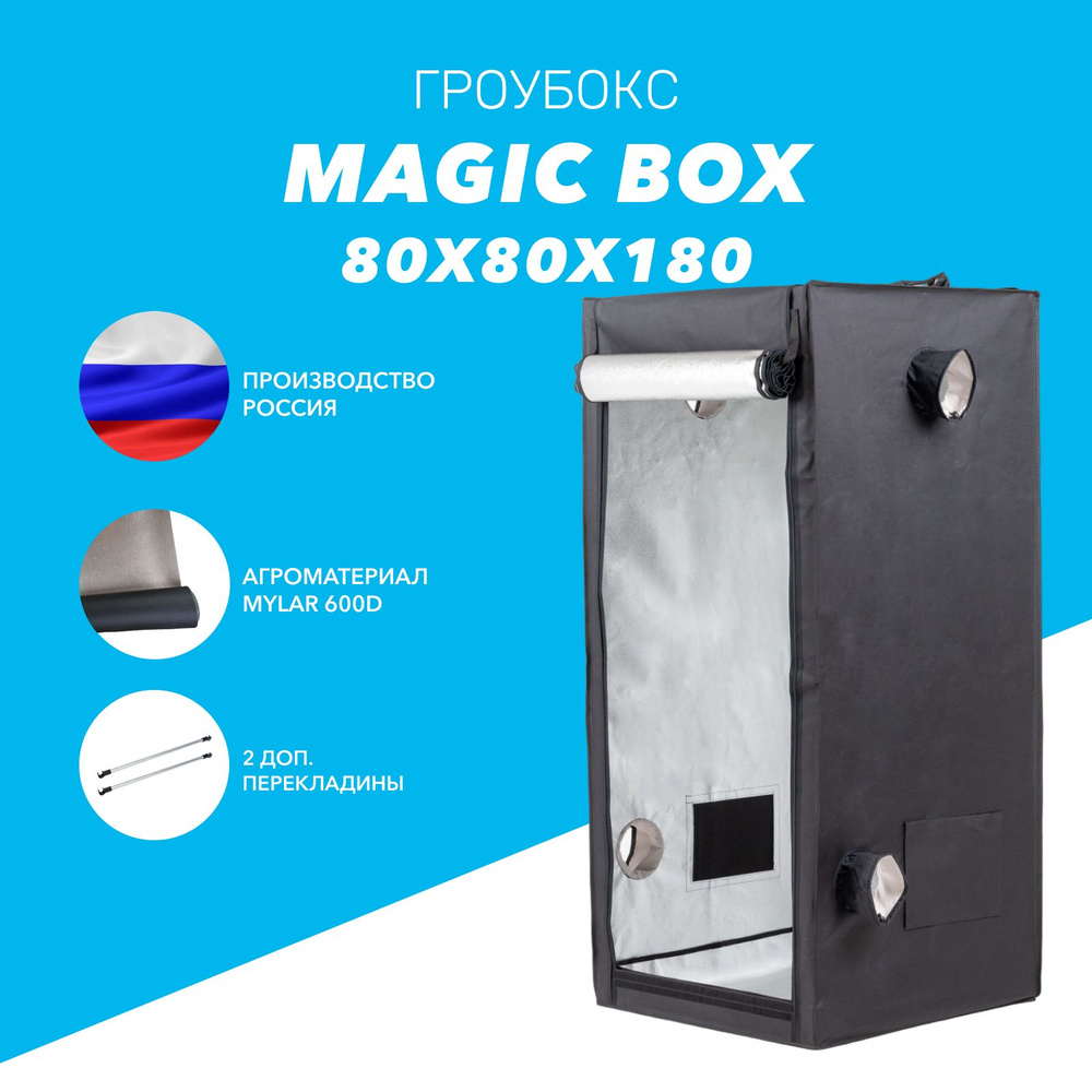 Гроубокс (growbox) Magic Box 80 (80х80х180см) для растений #1