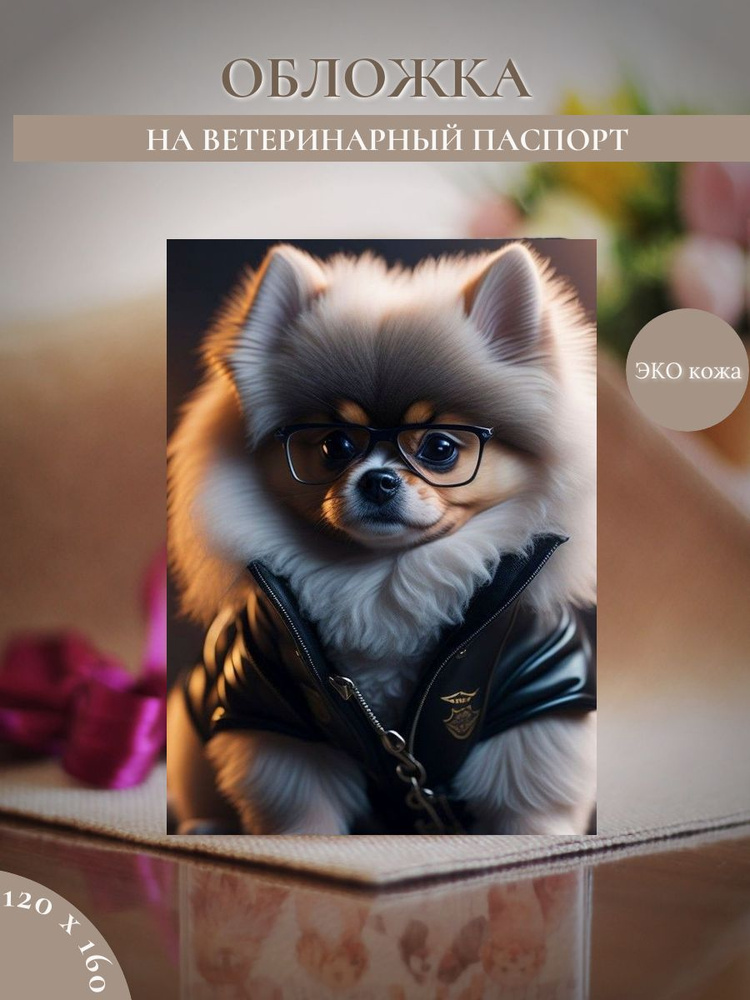 Обложка на ветеринарный паспорт Шпиц #1