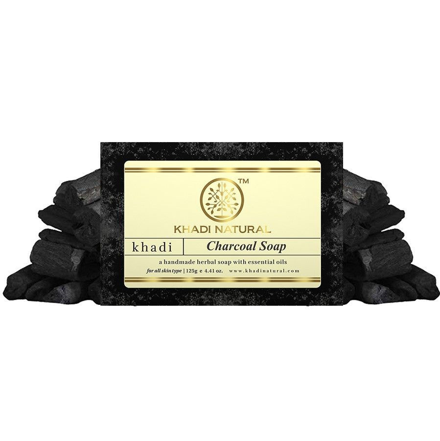 Мыло Древесный уголь Кхади (Khadi Charcoal soap), 125 грамм #1