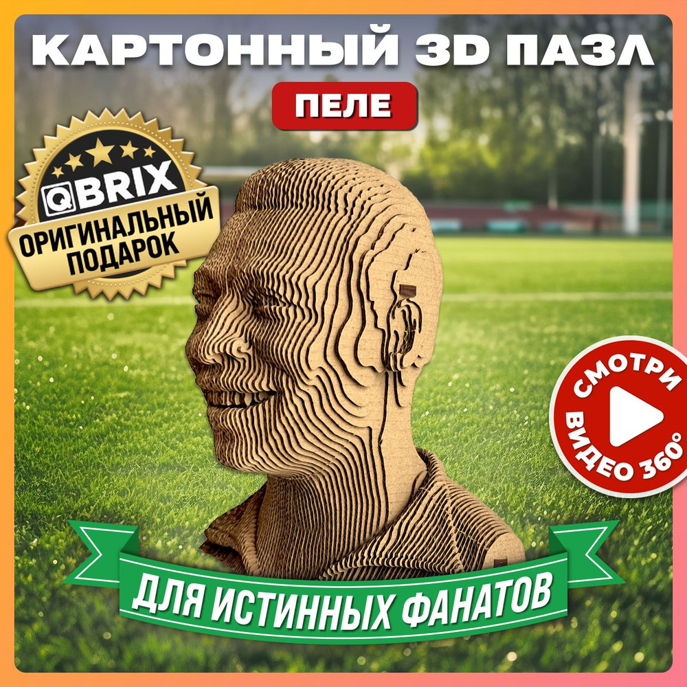 QBRIX Картонный 3D конструктор Пеле #1