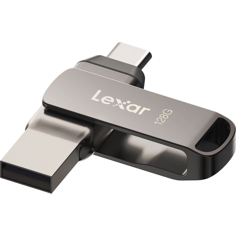 Металлический USB флеш-накопитель Lexar JumpDrive D400 Dual 128 ГБ #1