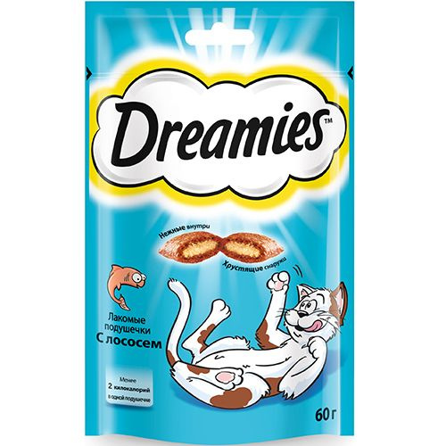 Dreamies Лакомство д/кош Подушечки с лососем 60 гр х 3 шт. #1