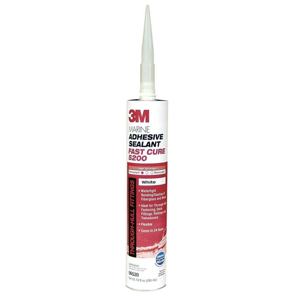 Морской клей герметик 3M 06520 Marine 5200 Adhesive Sealant Fast Cure, быстросохнущий, белый, 295мл катридж, #1