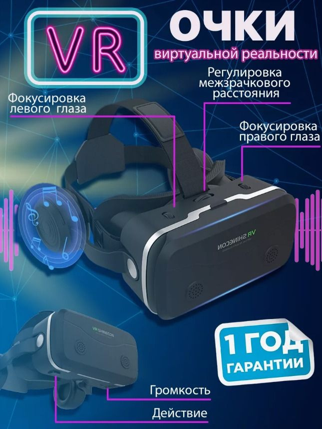 Очки виртуальной реальности с наушниками VR Shinecon SC-G15E #1