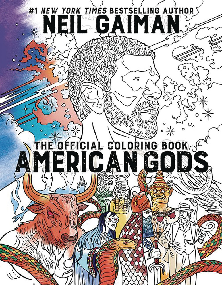 NEIL GAIMAN AMERICAN GODS OFF COLORING BOOK #1