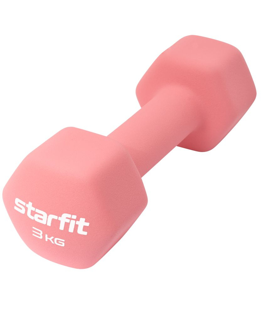 Гантель неопреновая DB-201 3 кг, коралловый Starfit ЦБ-00001429 #1