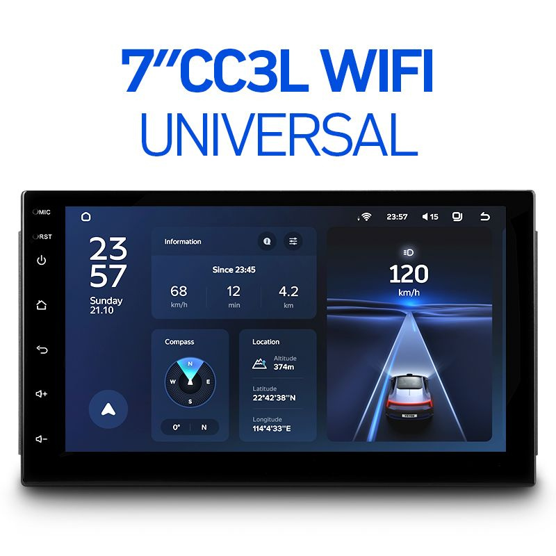 Магнитола на Андройд Teyes CC3L WIFI 2+32Gb универсальная с экраном 7 дюймов, 2 DIN, ANDROID 8.1, 4-х #1