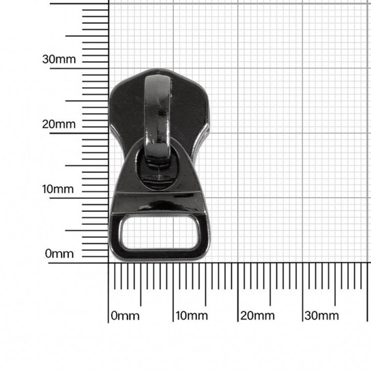 Бегунок для молнии тип 8 металл А никель темный полированный 763 10 шт  #1