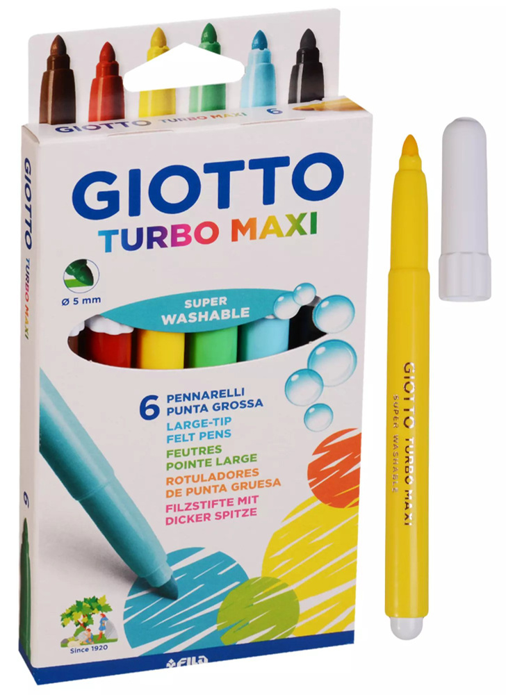 Фломастеры Giotto, Turbo Maxi, 6 цветов #1