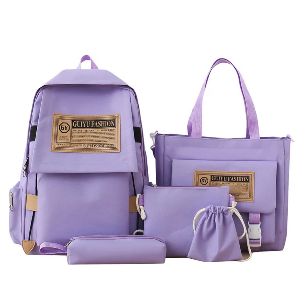 рюкзак школьный для девочек/ спортивный портфель для девочки подростка 5в1  #1