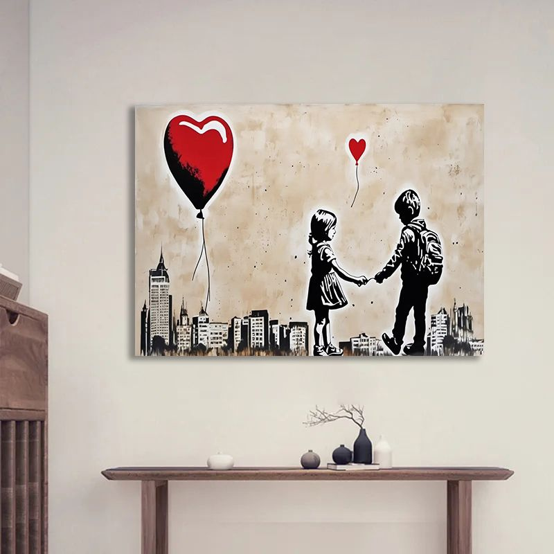 Картина Бэнкси, Banksy, уличное граффити, 80х110 см. #1