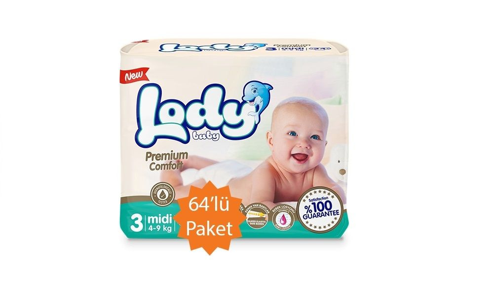 Lody Baby Подгузники 3 Midi 4-9кг 64шт #1