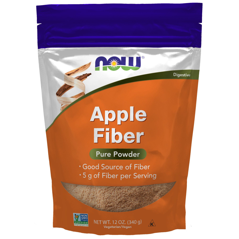 NOW Apple Fiber, яблочная клетчатка 340 грамм #1