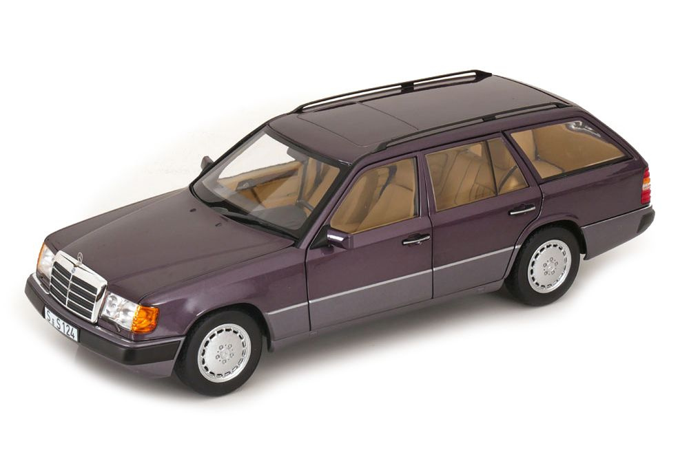 Модель коллекционная Mercedes W124 300 d S124 estate 1989-1993 purple-metallic #1