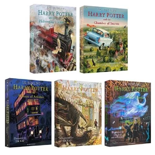 Harry Potter illustrated by Jim Kay, Bloomsbury 5 books set, набор из пяти книг | Роулинг Джоан Кэтлин #1