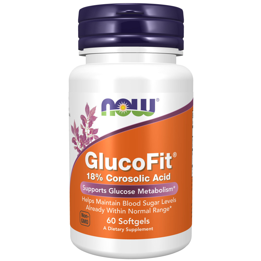 NOW Glucofit, Экстракт листа банабы, 60 капсул #1