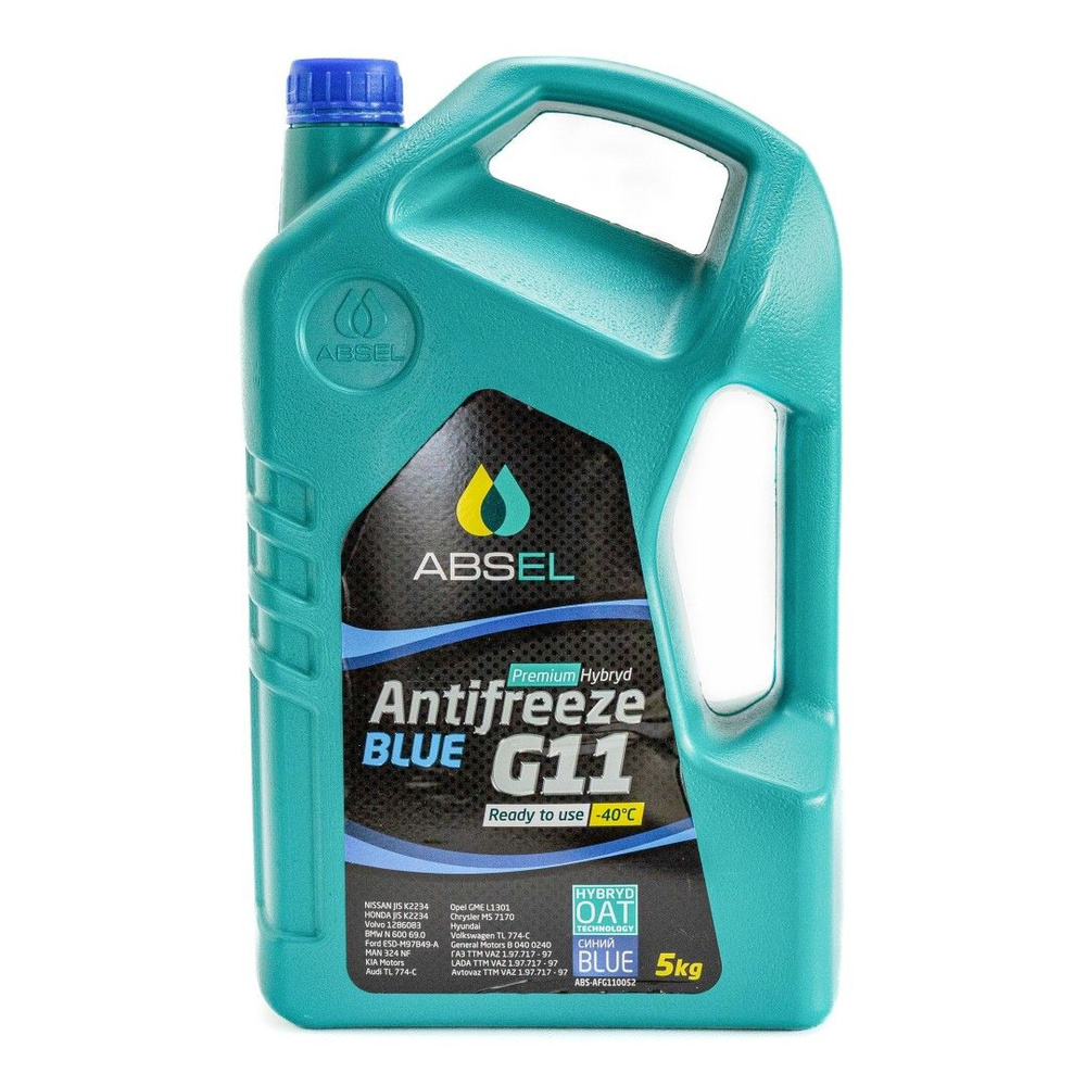 Охлаждающая жидкость ABSEL Антифриз гибридный G11 Синий -40C 5 кг ANTIFREEZE BLUE ABSAFG110052 28084 #1