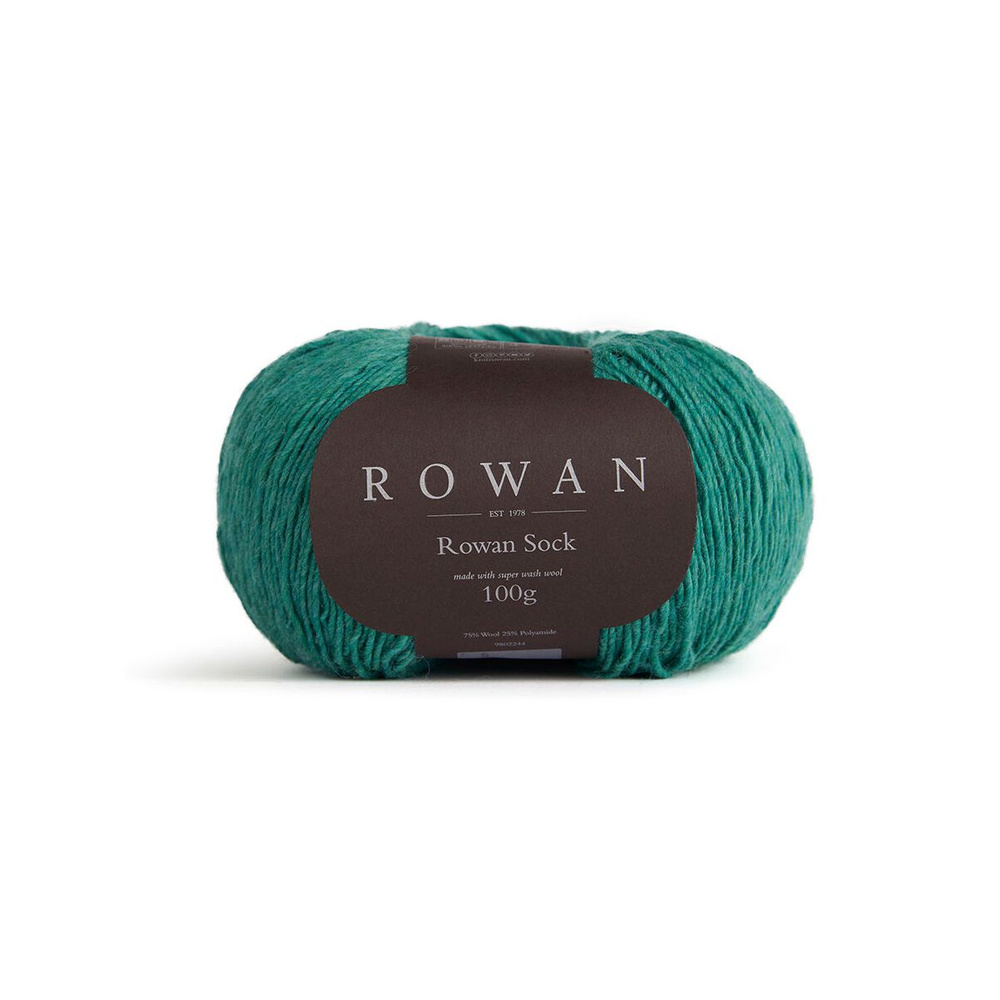 Rowan Sock /Рован Сокс/ пряжа Rowan, 9802244, 100гр/400м, цвет 009, emerald (изумруд)  #1