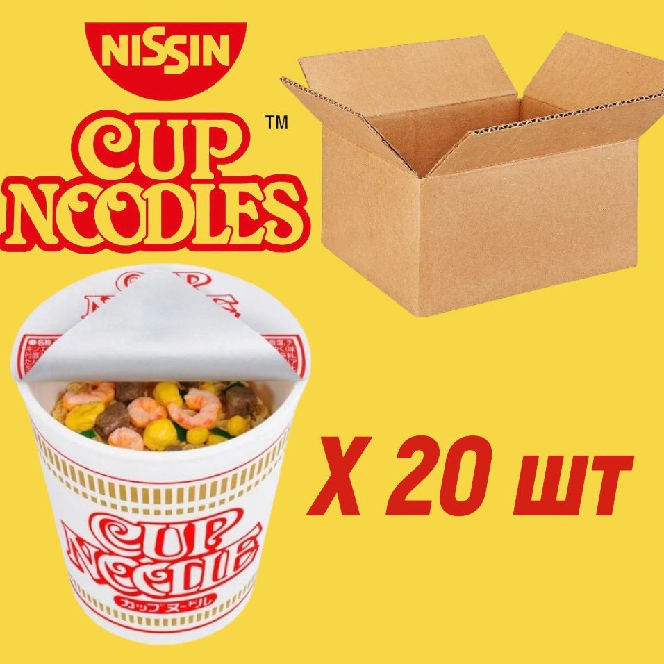 Лапша с креветкой CUP NOODLE 78 гр * 20шт Nissin Япония. Коробка #1