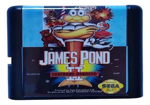 Игровой картридж для приставки 16 bit SEGA: JAMES POND II (без коробки)  #1