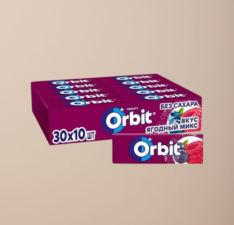 Жевательная резинка Orbit ягодный микс, 30 шт #1