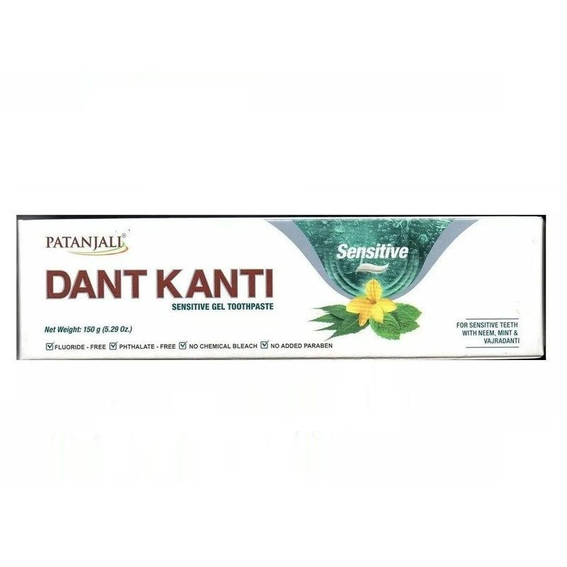 Patanjali Зубная паста-гель, Dant Kanti, Sensitive Gel, для чувствительных зубов, 150 гр.  #1