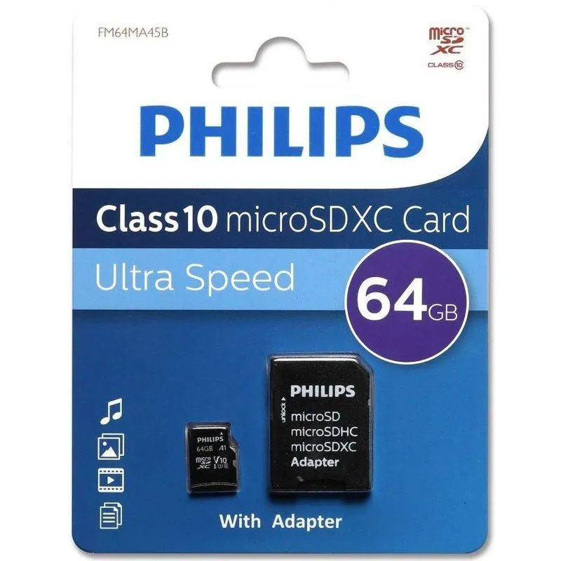 Карта памяти Philips microSDXC 64 ГБ #1