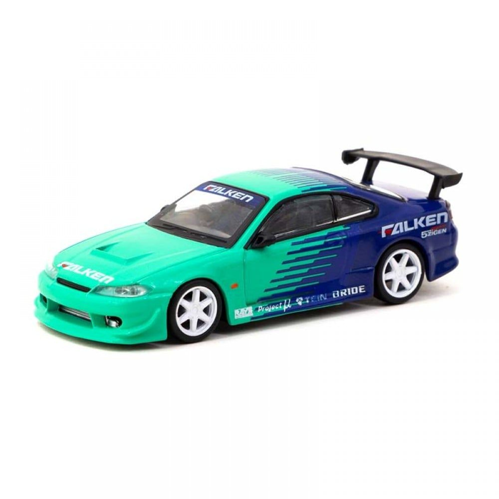 Машинка Tarmac Works 1/64 Vertex Nissan Silvia S15 Falken Diecast Scale Model Car #1