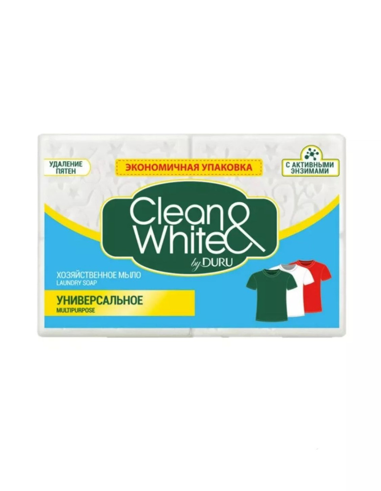 Duru Clean & White мыло универсальное 4 шт по 120 гр #1