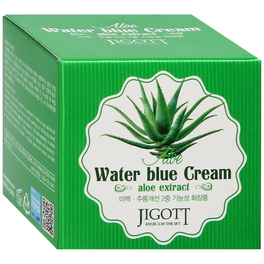 Jigott Крем для лица Aloe Water Blue Cream, с экстрактом алоэ, 70 мл #1