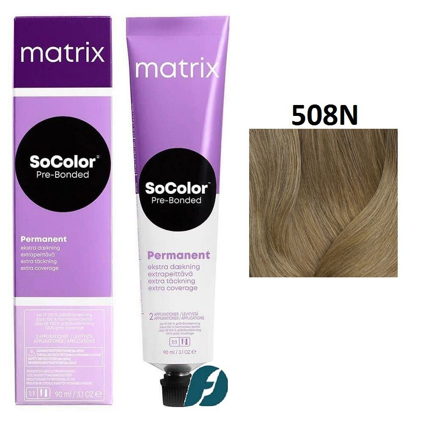 Matrix SoColor Extra Coverage 508N Крем-краска стойкая для волос Светлый блондин, 90 мл  #1