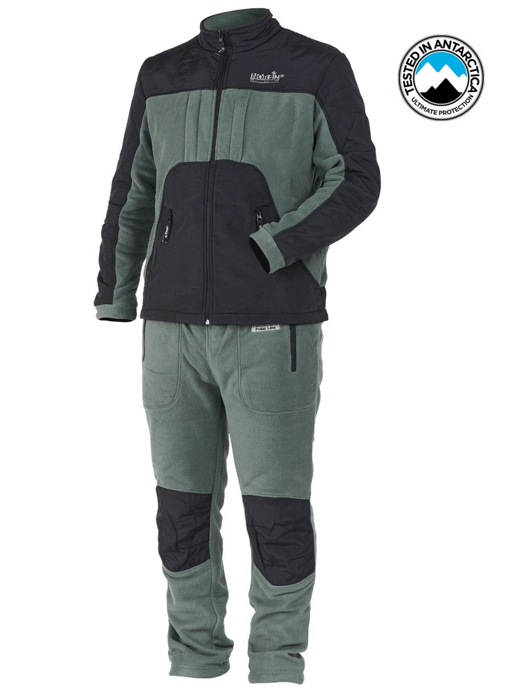 Костюм флисовый Norfin POLAR LINE 2 GRAY 02 р.M тактическая мужская камуфляжная одежда для охоты, рыбалки #1