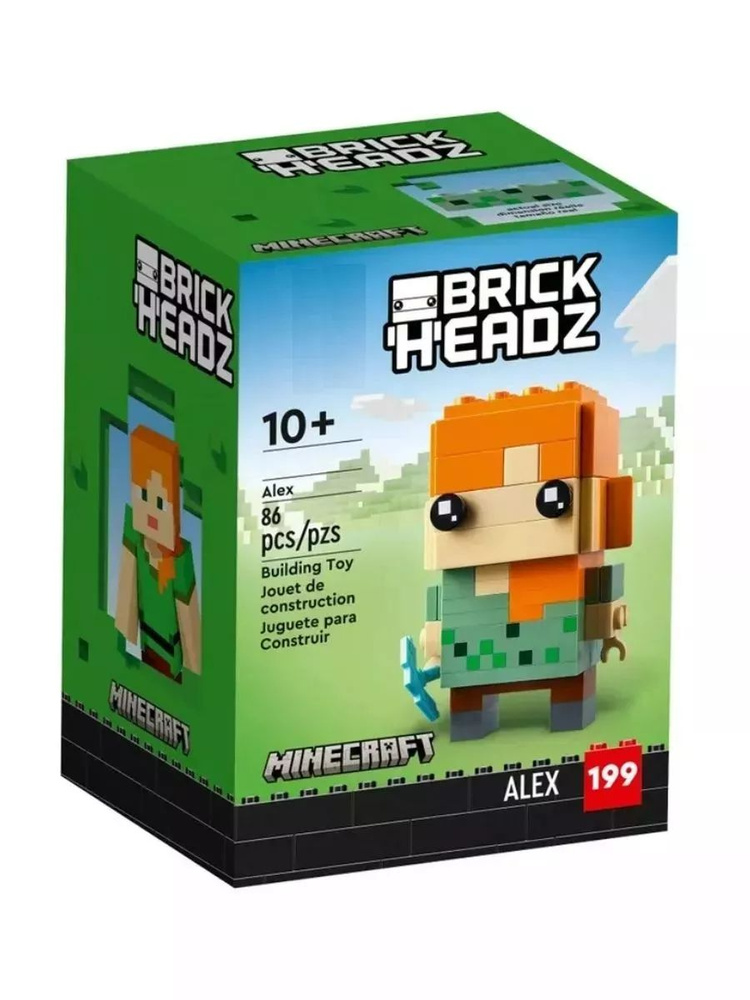 Конструктор Майнкрафт BrickHeadz Алекс - 86 дет #1