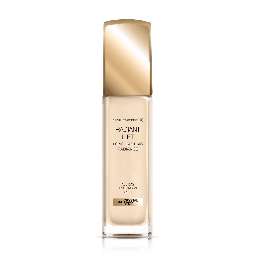 MAX FACTOR radiant lift foundation, long lasting radiance, тональная основа, оттенок 33 crystal beige #1