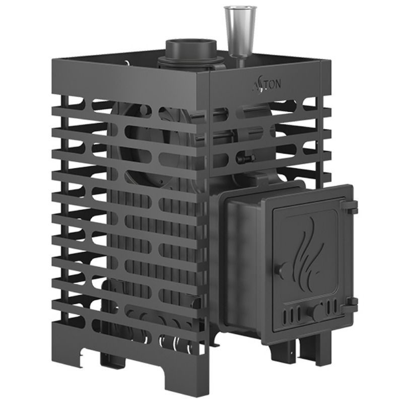 Печь для бани ASTON Шторм 16 (ДТ-4) чугунная с закрытой каменкой  #1