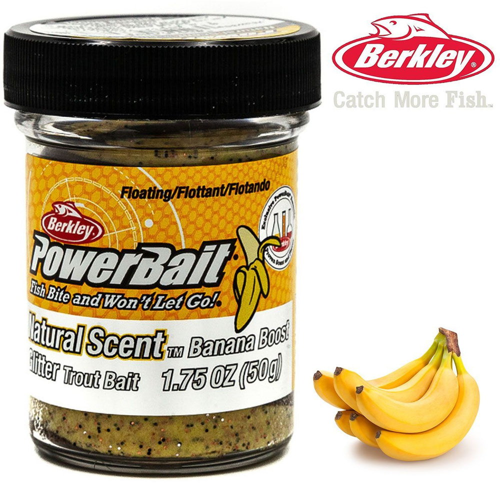 Паста Berkley PowerBait Natural Scent Trout Bait Banana Boost 50g #1