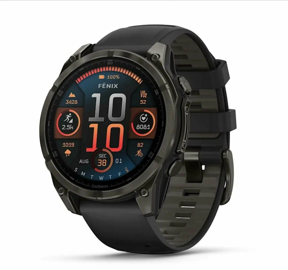 GoPro Умные часы ️Garmin FENIX 8 43mm Amoled Sapphire, серый #1