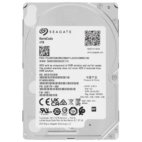 Seagate 4 ТБ Внутренний жесткий диск 4 ТБ,128 МБ, SATA III, 6 Гбит/с ([ST4000LM024])  #1