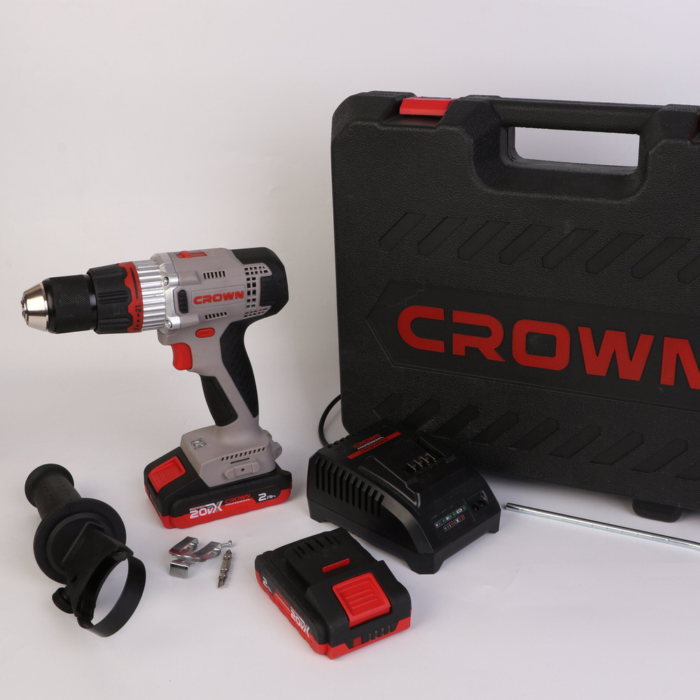 Аккумуляторная дрель-шуруповерт Crown CT21076HMX 20 В. 2Ам.ч. Товар уцененный  #1