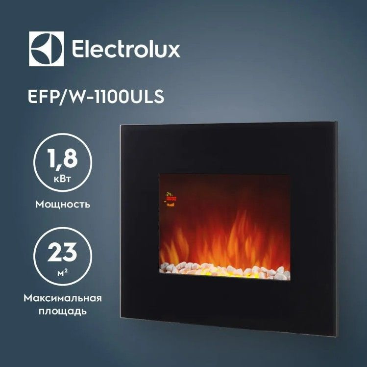 Камин электрический декоративный Electrolux EFP/W-1100ULS, электрокамин с очагом и порталом, управление #1