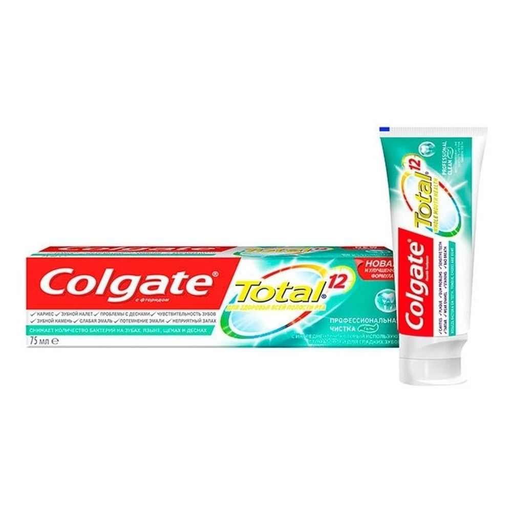 Зубная паста-гель Colgate Total 12 ментол 75 мл #1