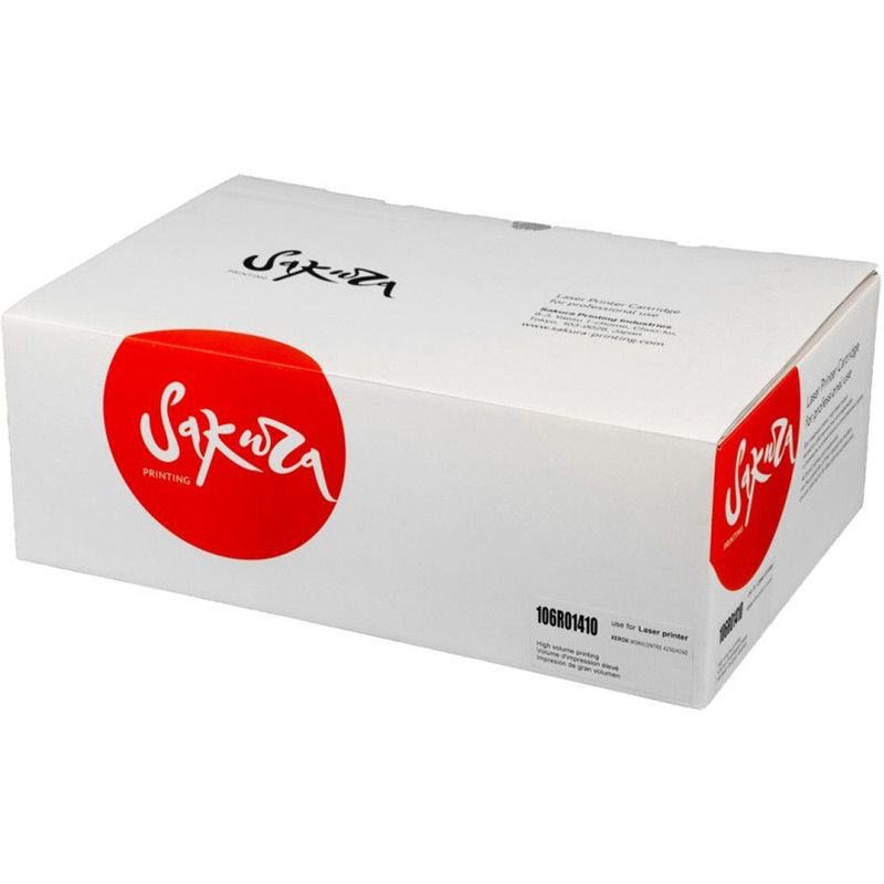 Картридж Sakura 106R01410 для XEROX, черный, 25000 к.