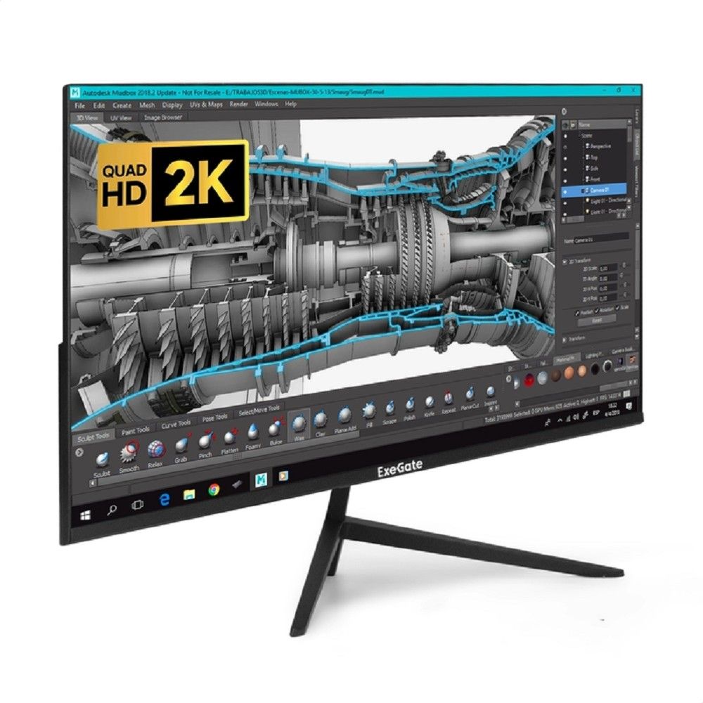 ExeGate27"МониторSmartViewES2707CA(EX297307RUS),IPS,2560x14402K,75Гц,черный
