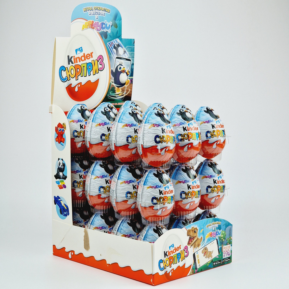 Киндер Сюрприз Яйцо Kinder База из молочного шоколада с игрушкой внутри, 36 шт по 20 г  #1