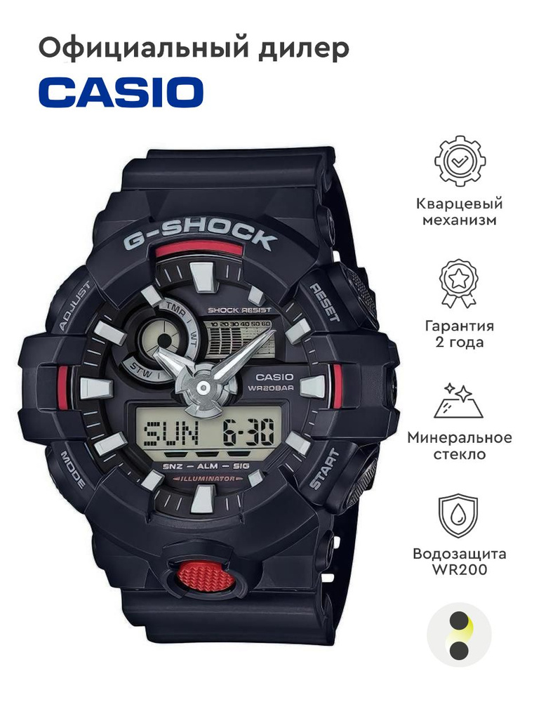 Мужские наручные часы Casio G-Shock GA-700-1A #1