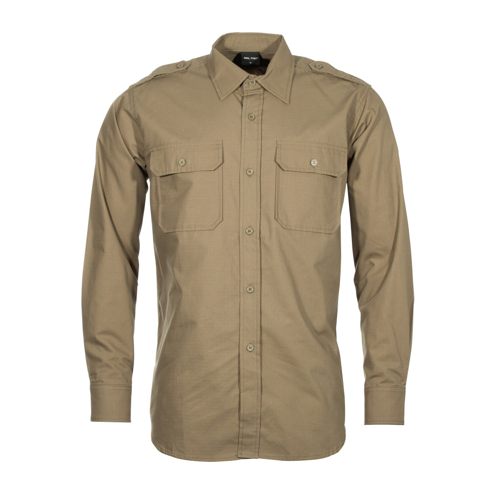 Рубашка тактическая U.S. Field Shirt Mil-Tec Ripstop coyote #1