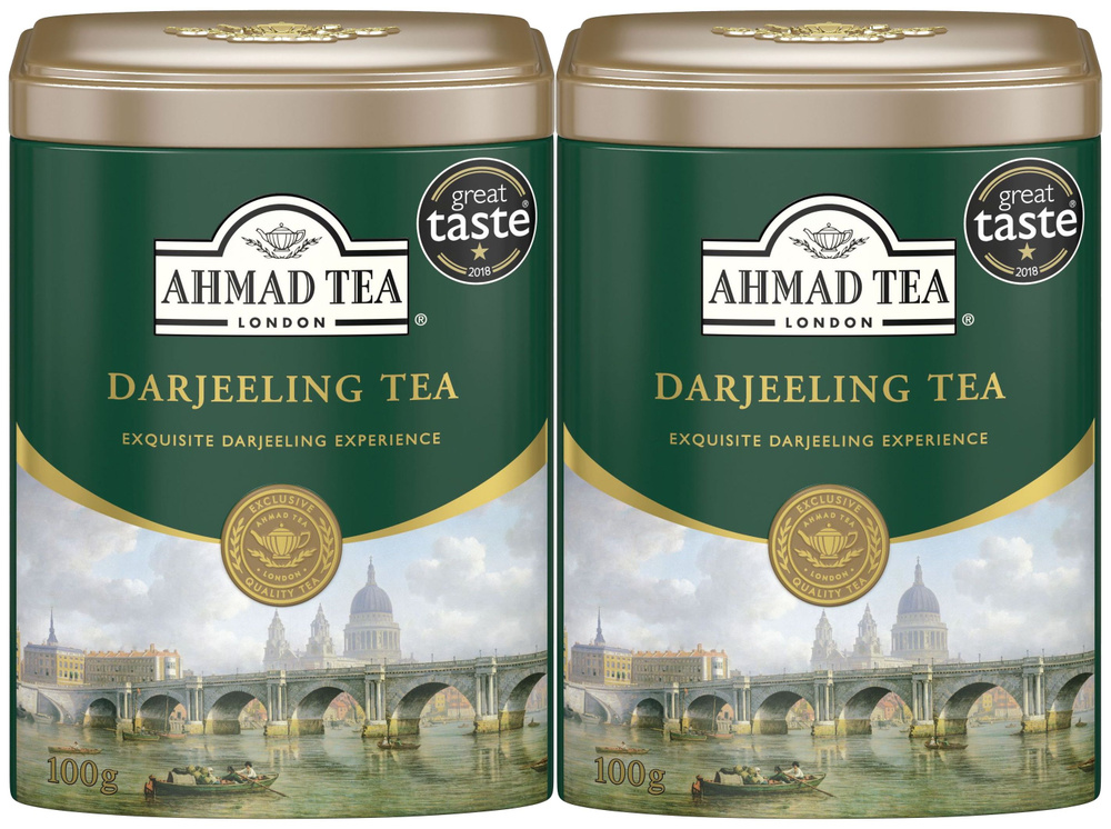 Чай листовой черный Ahmad Tea Darjeeling Дарджилинг в ж/б, 100г х 2шт  #1