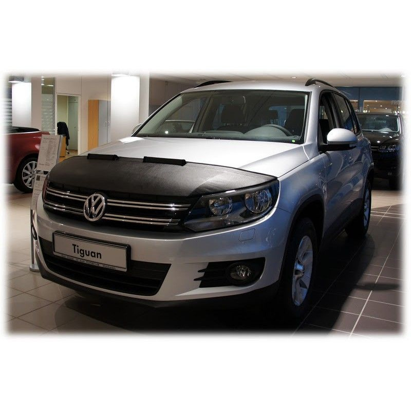 Дефлектор капота Кожаный для VOLKSWAGEN TIGUAN 2011 -2018 I Рестайлинг (Фольксваген Тигуан)  #1