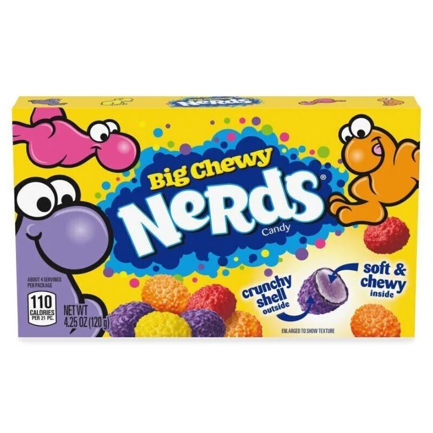 Жевательные Конфеты Nerds Big Chewy, со вкусами лимона, винограда, клубники, апельсина, 120 гр  #1