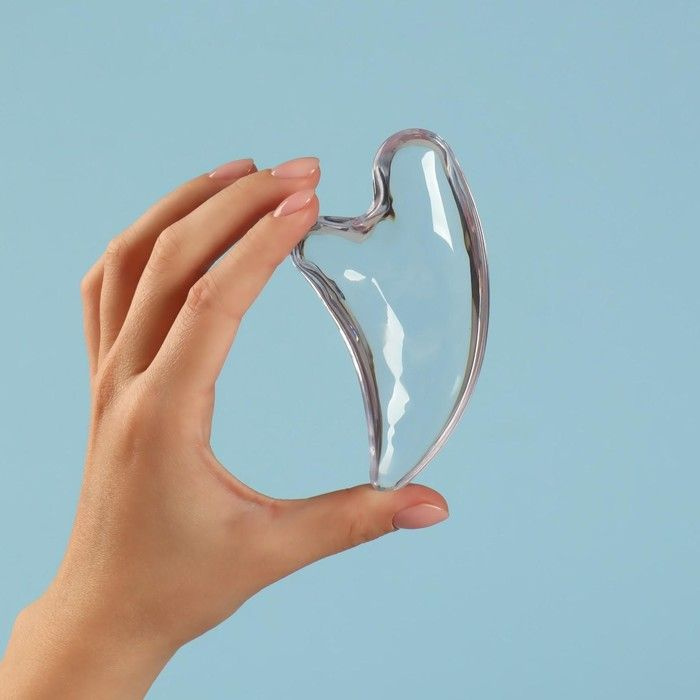 Массажёр Гуаша Сердце, 11 6 см, цвет прозрачный #1